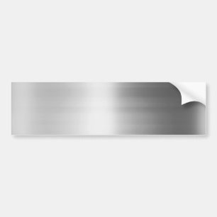 Stainless Steel Metal Look Bumper Sticker