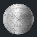 Stainless Steel Metal Look Dartboard<br><div class="desc">Brushed metal background texture (faux - product is not made out of actual metal)

Customise this great product with your own scannable QR bar code text,  monogram,  logo,  company slogan,  or personal message! (click the orange "Customise it!" button above)</div>