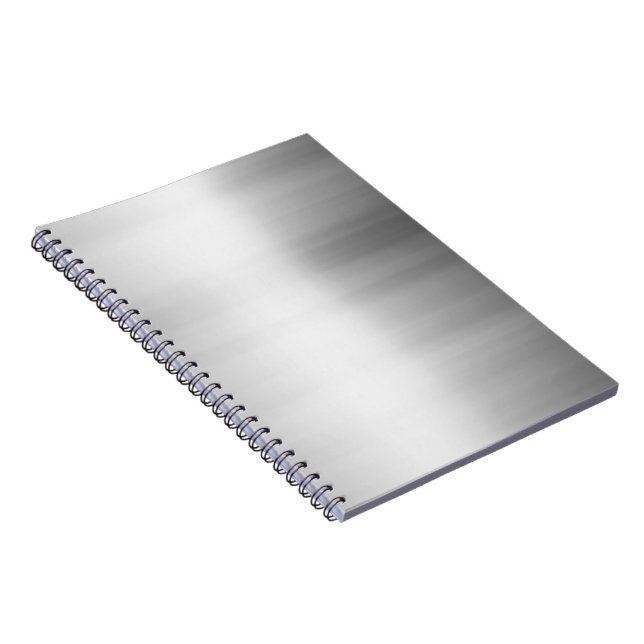 Stainless Steel Metal Look Notebook (Right Side)