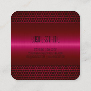 Stainless Steel Metal Look Square Business Card