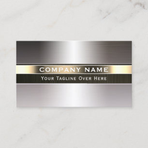 Stainless steel metal silver gold business card
