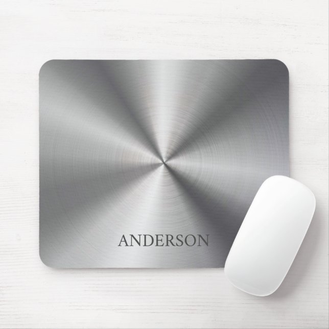 Stainless-Steel Metallic Effects Monogram Mouse Mat (With Mouse)