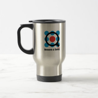 Stainless Steel Mug with Research and Theory Logo