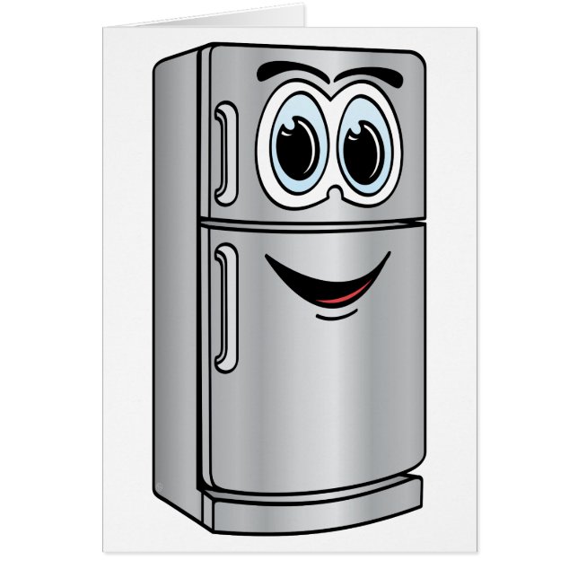 Stainless Steel Refrigerator Cartoon (Front)