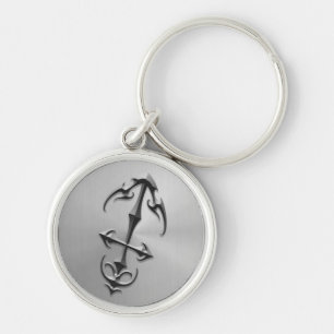 Stainless Steel Sagittarius Symbol Key Ring
