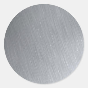 Stainless steel texture with lighting highlights classic round sticker