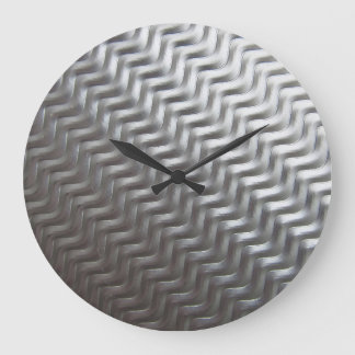 Stainless Steel Textured Industrial Metal Sheet Large Clock