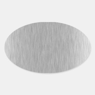 Stainless Steel Textured Oval Sticker