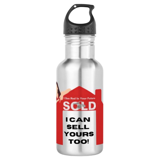 Stainless Steel Water Bottle Real Estate Quote (Front)