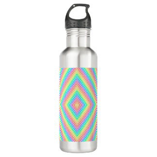 Stainless steel water bottle with a vibrant