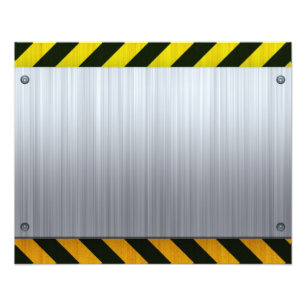 Stainless Steel with Hazard Stripes Photo Print