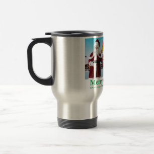 stainless travel mug. Merry Christmas. cats/ mr Mug