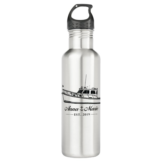 Stainless Tumbler - the Anna Marie Boat 710 Ml Water Bottle (Front)