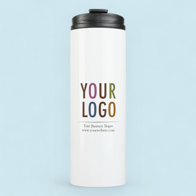 Stainless Tumbler with Company Logo No Minimum (MISOOK White Thermal Tumbler with Logo)