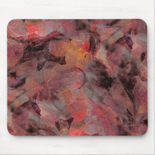 Stains in red hues on black grey grainy background mouse mat