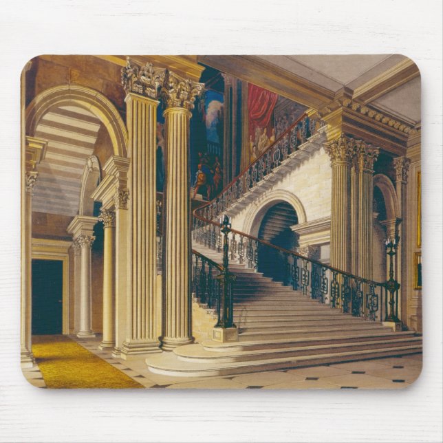 Stair Case, Buckingham House, from 'The History of Mouse Mat (Front)
