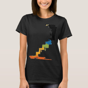 Stair Painter Abstract 024 on Soft Cotton T T-Shirt