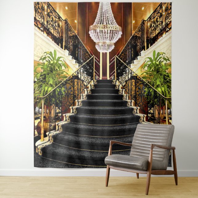 Stair Way Backdrop Tapestry (In Situ)