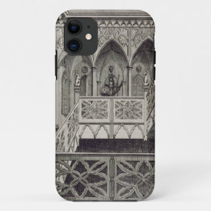 Staircase at Strawberry Hill, engraved by J. Newto iPhone 11 Case