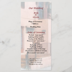 Staircase in Bermuda Wedding Program Programme
