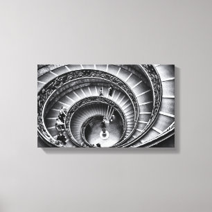 Staircase in black and white print