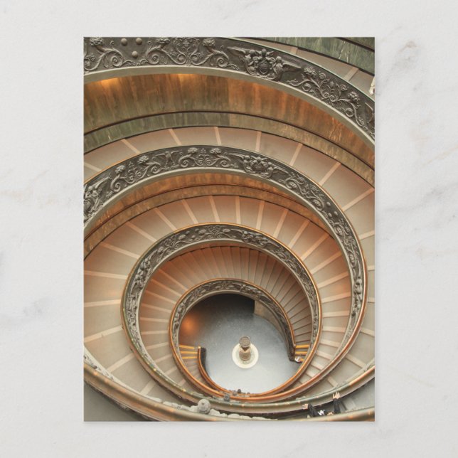 Staircase in Vatican Museum Postcard (Front)