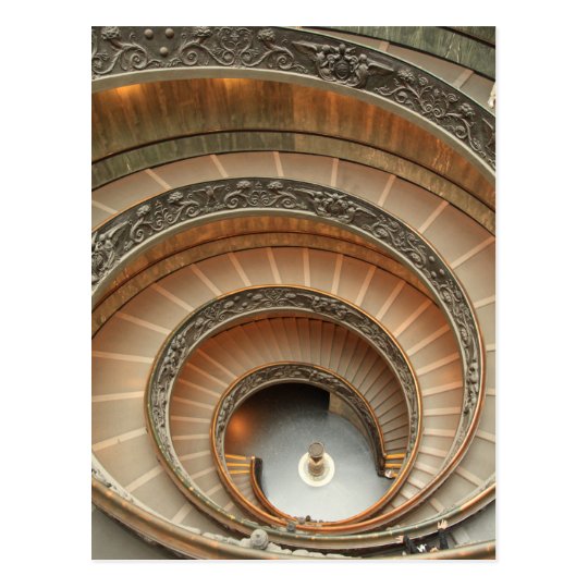 Staircase in Vatican Museum Postcard