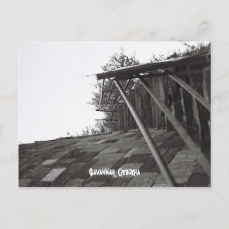 stairs going up to bay st, Savannah, Georgia Postcard