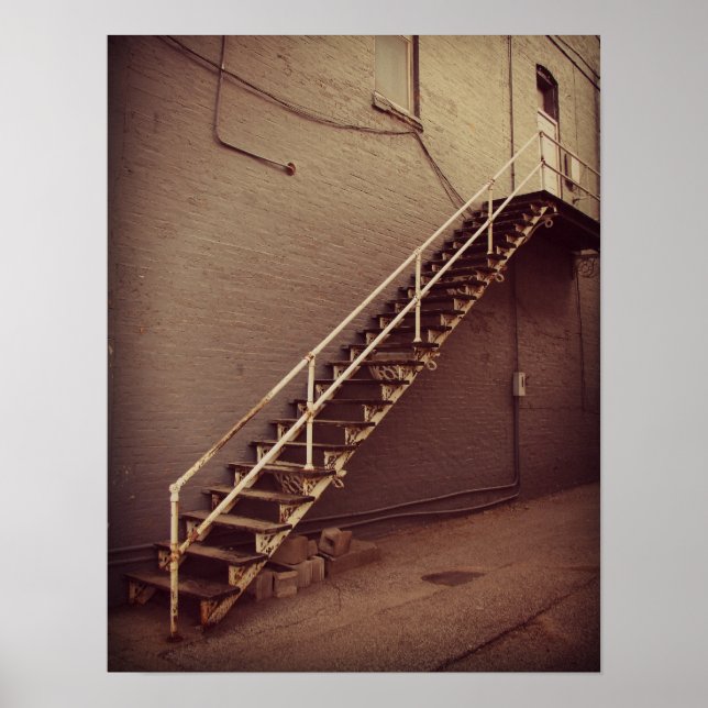 Stairs in Albia, Iowa Poster (Front)