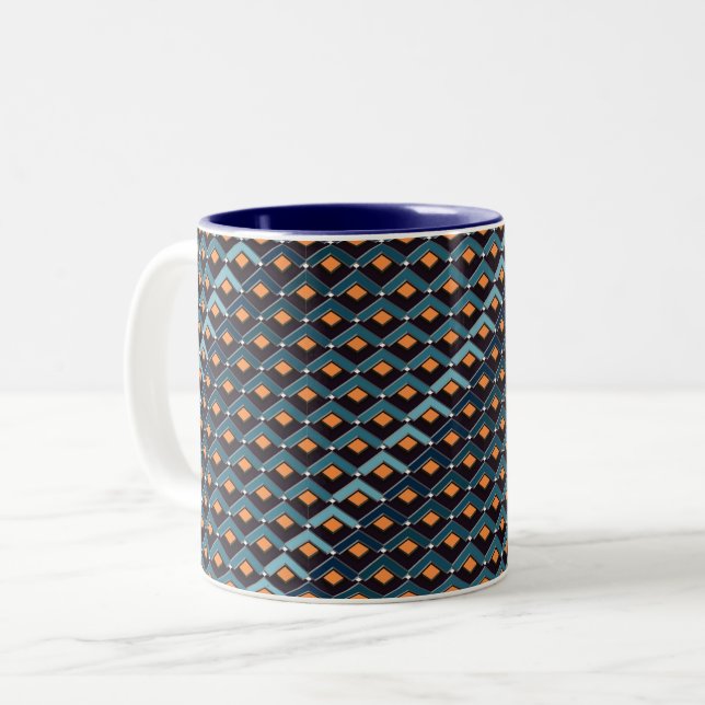 Stairs in Stairs pattern Altona Two-Tone Coffee Mug (Front Left)