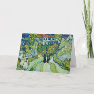 Stairway at Auvers by van Gogh: Blank Card