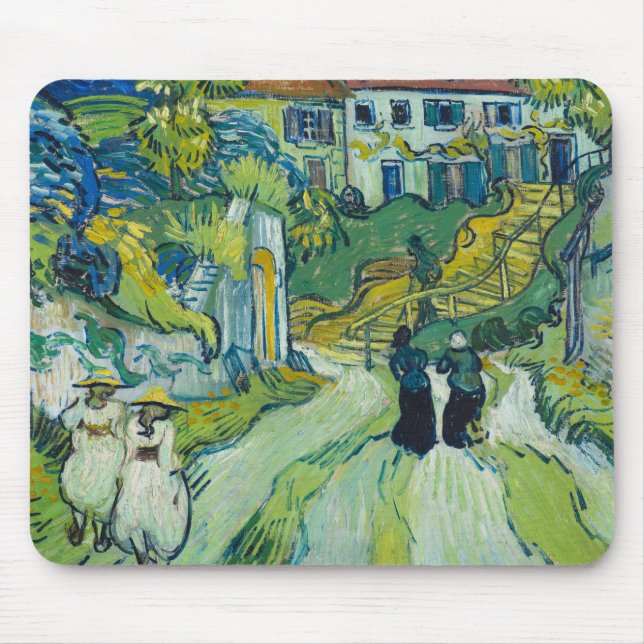 Stairway at Auvers by van Gogh: Mouse Mat (Front)