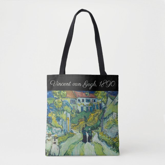 Stairway at Auvers by van Gogh: Tote Bag (Front)