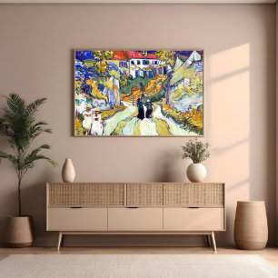 Stairway at Auvers by Vincent Van Gogh  Art Poster