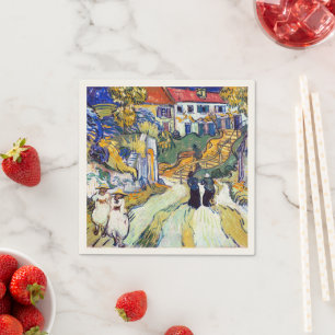 Stairway at Auvers by Vincent Van Gogh Napkin