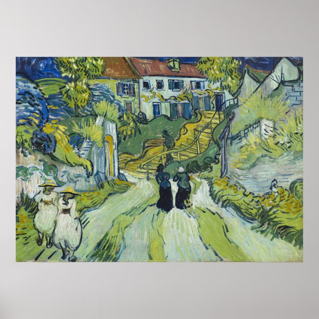 Stairway at Auvers by Vincent van Gogh Poster (Front)