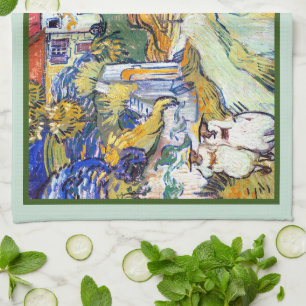Stairway at Auvers by Vincent Van Gogh Tea Towel