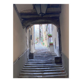 Stairway in Cortona, Italy Photo Print