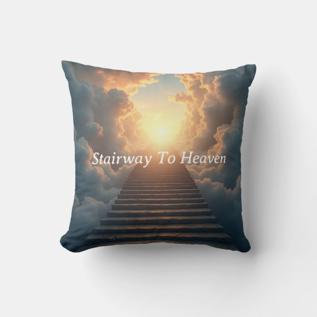 Stairway to Heaven Throw Pillow (Front)