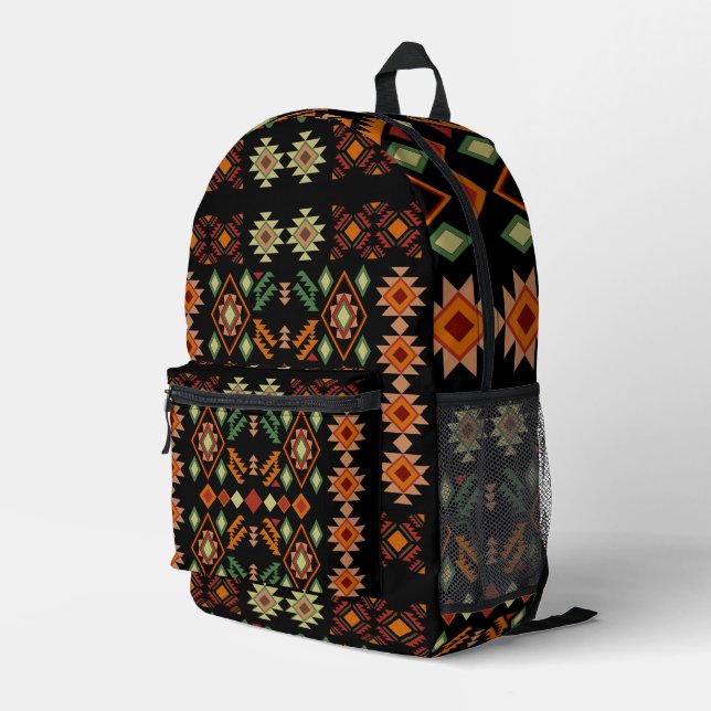 Stairway To The Southwest Art Scene Printed Backpack (Back Corner Right)