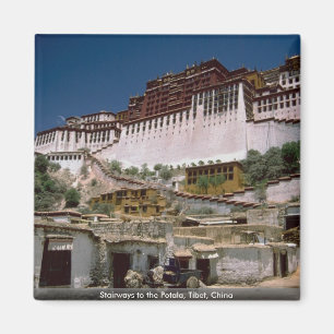 Stairways to the Potala, Tibet, China Magnet