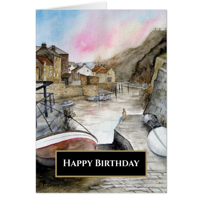 Staithes North Yorkshire England Watercolour (Front)