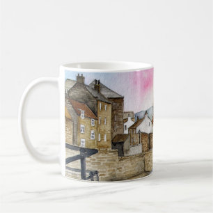 Staithes, North Yorkshire, England Watercolour Coffee Mug
