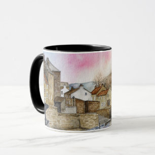 Staithes, North Yorkshire, England Watercolour Mug
