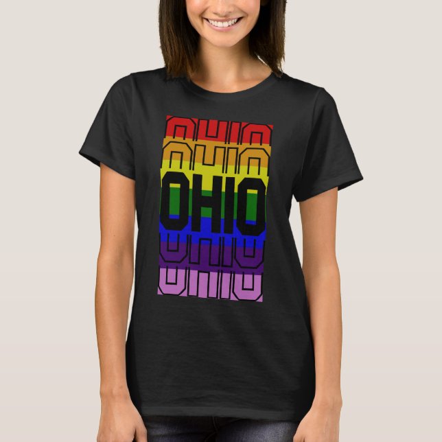 Staked Ohio Gay Pride T-Shirt (Front)