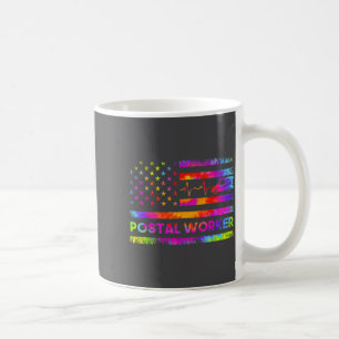 Stal Worker Tie Dye Proud Mail Carrier Mail Lady P Coffee Mug