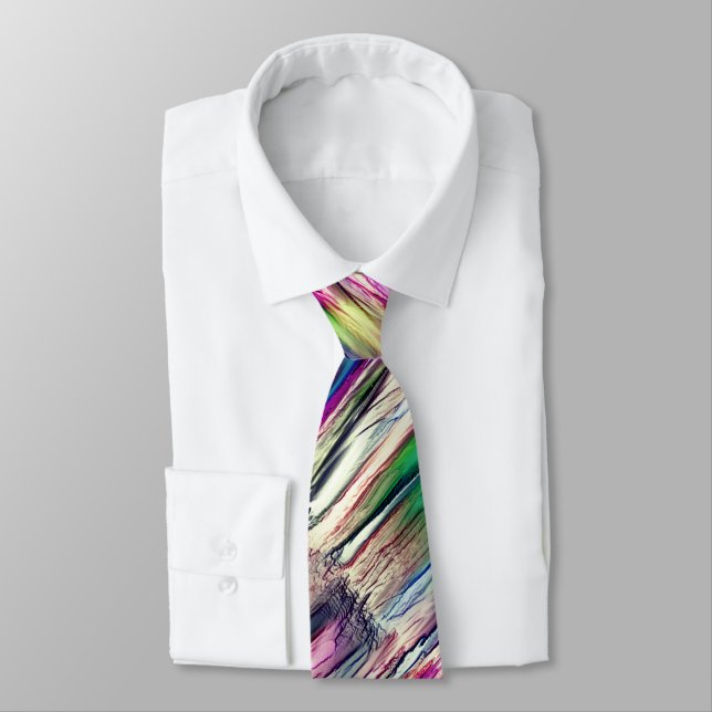Stalagmite or rock with flashy colors tie (Tied)