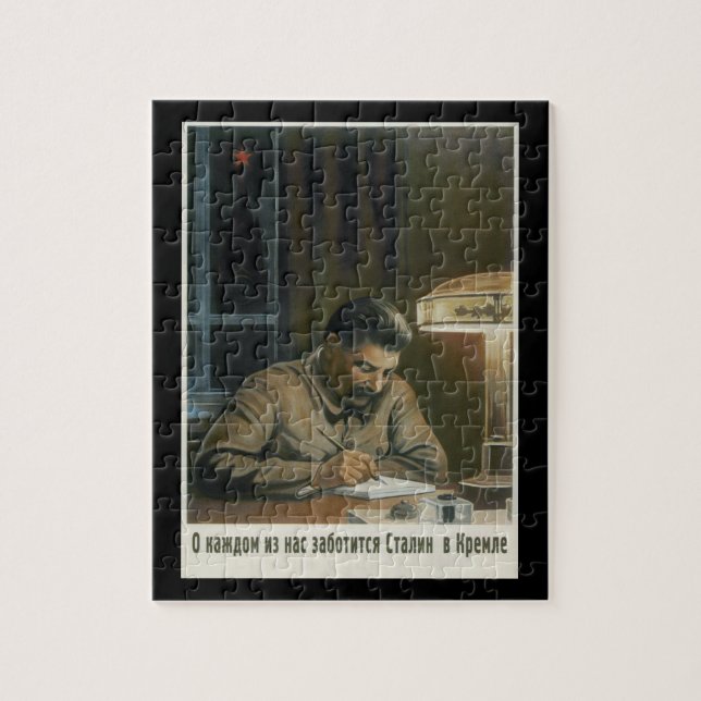 Stalin in the Kremlin is_Propaganda Poster Jigsaw Puzzle (Vertical)