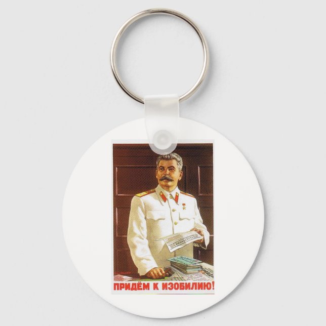 stalin poster art key ring (Front)