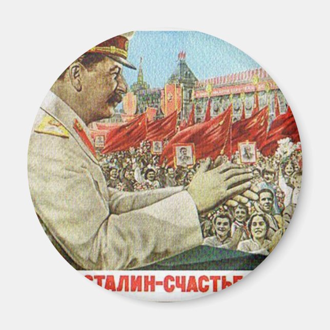 stalin poster art magnet (Front)